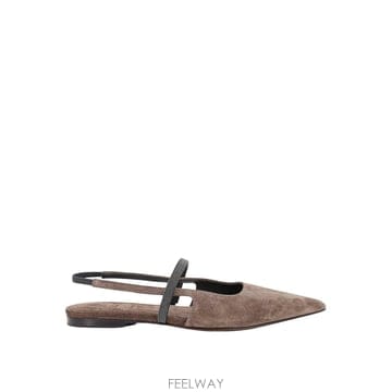 26SS 브루넬로 쿠치넬리 Suede ballerinas with precious strap MZSFC250
