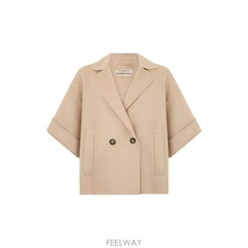 26FW 막스마라 Virgin 울 코트 with three quarter sleeves WKDNEO26250
