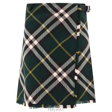 Burberry 그린 울 스커트 8083016 TP575475540