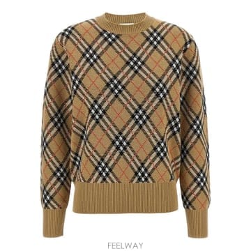 25FW Burberry 체크 PATTERN 울 스웨터 8110514SAND TP575946772