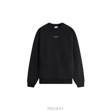 드롤 드 무슈 드롤드무슈 스웨트 셔츠 슬로건 클래식 블랙
