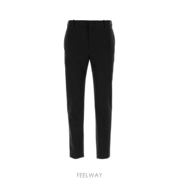 23FW 알렉산더 맥퀸 블랙 코튼 pant 745582QVS031000 TP575475456