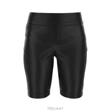 23SS Loewe 블랙 레더 앤 fabric 레깅스 S359Y54L15BLACK TP575475359