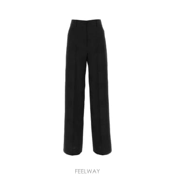 23SS Burberry 블랙 울 blend 와이드 레그 pant 8063457A1931 TP57547535