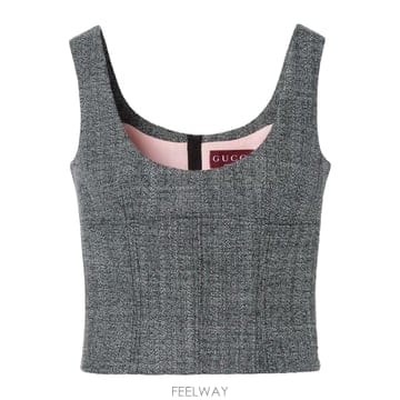26SS 구찌 투 tone 울 탱크 탑 846728ZATWE1070 TP570449931