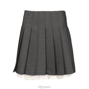 26FW Self portrait GREY PLEATED 미니 스커트 PF26006SKGRGREY TP576