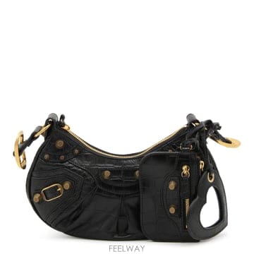 25FW Balenciaga 블랙 레더 Le Cagole XS 숄더 백 67130923EBM1000 TP57
