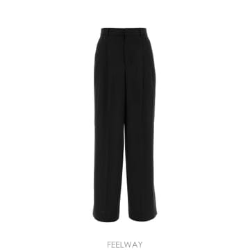 26SS 아미 블랙 울 와이드 레그 pant FTR858WV0194001 TP572659842