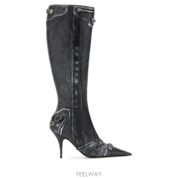 24SS Balenciaga Le Cagole 데님 프린트 레더 부츠 771231WBMA21090 TP575