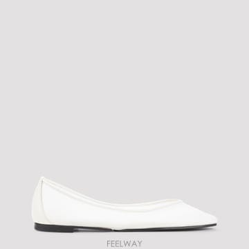 Jacquemus 발레리나 플랫슈즈 화이트