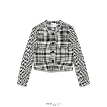 25FW Self portrait Self Portrait 울 Blend Checked 자켓 PF25111J