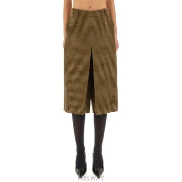 25FW 생로랑 Plaid 울 스커트 팬츠 831073Y1M752232 TP571836106