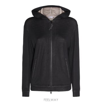 브루넬로 쿠치넬리 Embellished 집 업 후드티 MD828SB806C9185 TP571830344