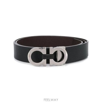 26SS 살바토레 페라가모 Grained 레더 Gancini Reversible 벨트 678783047636