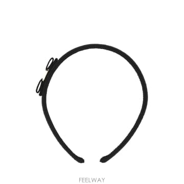 살바토레 페라가모 블랙 코튼 blend hair band 340086430314NEROORO TP575657