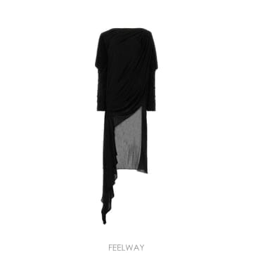 23SS 구찌 블랙 crepe 드레스 737077ZAMI71000 TP575476881