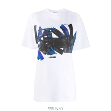 23FW Off 화이트 T 셔츠 in cotone bianco OWAA072R20H841260130 TP57
