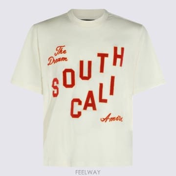 26FW AMIRI South Cali 아이보리 코튼 T 셔츠 AMTOJR1180127 TP575382463
