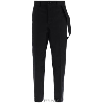 22FW Burberry 블랙 코튼 와이드 레그 pant 8055345A1189 TP571823870