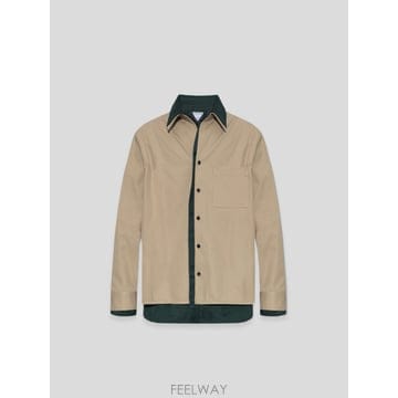 23FW 보테가베네타 Double Layer 코튼 Twill 셔츠 739115V2T103017 TP57708