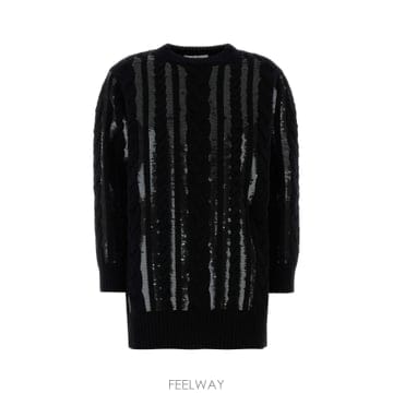 25SS 막스마라 블랙 울 blend Mambo 스웨터 드레스 2511321011600007 TP575476