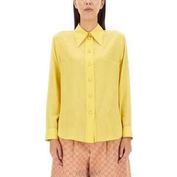 24FW 구찌 CREPE DE CHINE 앤 실크 셔츠 751246ZAAOG7518 TP571823698