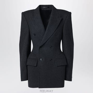 26SS Balenciaga Grey double breasted 캐시미어 자켓 794461TTU198519