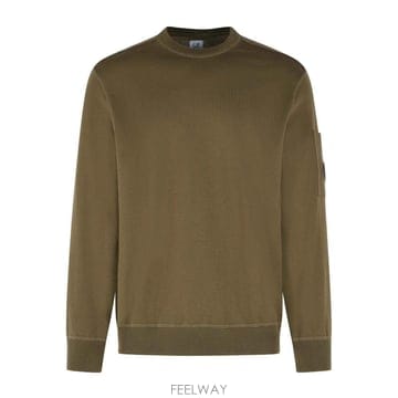 26SS C P  Company 그린 코튼 스웨터 20CMKN102A110560A683 TP575962602