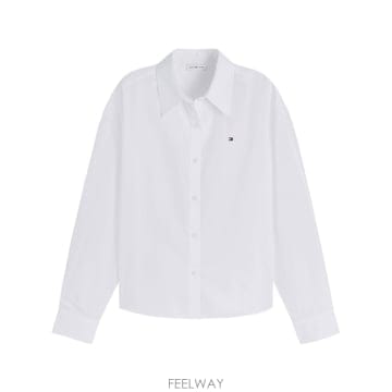 26FW 타미힐피거 썸머 POPLIN LS BOXY 셔츠 WW0WW49940YCF TP575376859