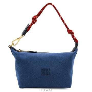 26FW 미우미우 파우치 indigo amaranth in gabardine 5NE8412IA7F04GM T