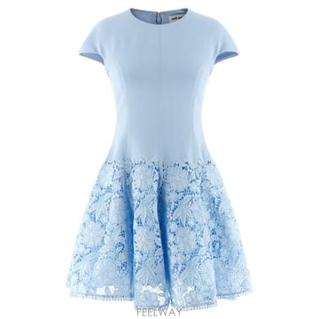 26SS Self portrait 블루 CREPE 레이스 미니 드레스 SS26095SBL블루 TP572725