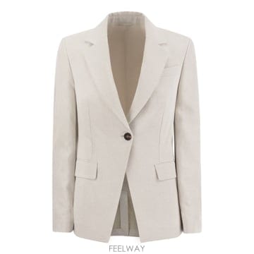 Brunello Cucinelli 24SS ���ڷ� ��ġ�ڸ� �̱� Breasted �������� MH5612033C455 TP57182564224SS ���ڷ� ��ġ�ڸ� �̱� Breasted �������� MH561203