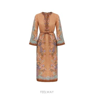 26FW 짐머만 Indra Linen Midi 드레스 8077DSS262TSCF TP575369379