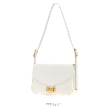 26SS Balenciaga 화이트 레더 미디움 Clicca 숄더 백 8686722ACLM9181 TP575