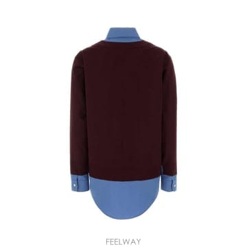 25FW 미우미우 Poplin 앤 캐시미어 셔츠 MK1962SOOO17HJF041F TP578394394