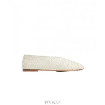 25FW 보테가베네타 아이보리 레더 Rosa ballerinas 837887V4VE09031 TP578394