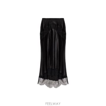 돌체앤가바나 레이스 디테일 미디 스커트 F4DD1TFU1AU N0000 TP979439302