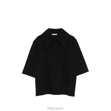 AMI 파리 반팔 버튼 폴로 셔츠 FTP839JE0222 001NOIR TP979415373