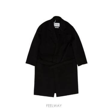Max Mara 멜린다 벨티드 롱슬리브 캐시미어 코트 그레이