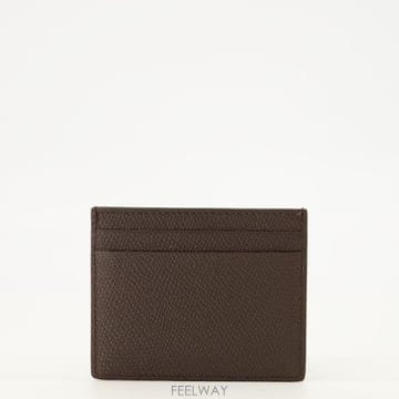 Valentino Vlogo 로고 카드홀더 지갑 9W2P0AJ7SNP 0TOEBONYBROWN TP97933