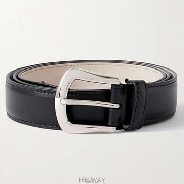 브루넬로 쿠치넬리 스무드 카우 레더 웨스턴 벨트 블랙 30mm