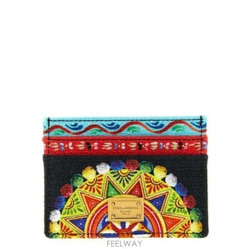 Dolce   Gabbana Carretto 프린트 카드 홀더 지갑 BI0330A0890 HV6CK TP97
