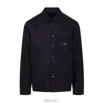 PRADA 클래식 칼라 리나일론 셔츠