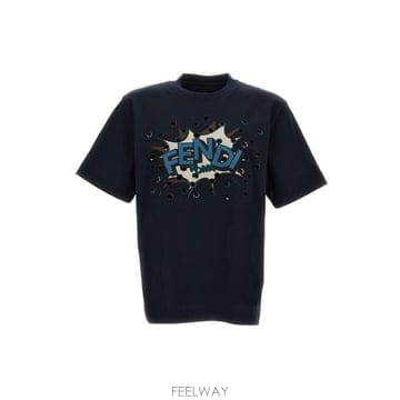 펜디 붐팝 모티프 자수 크루넥 티셔츠 FY0936AW0X F0QG0 TP979428328