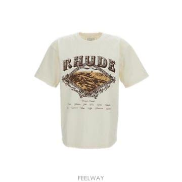 Rhude 로고 프린트 크루넥 티셔츠 RHPF26TT08012 6504 TP979428187
