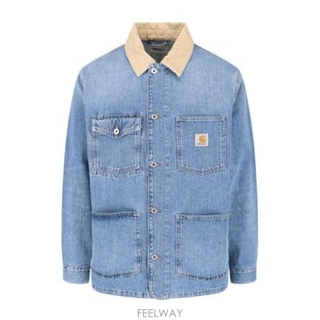 Carhartt WIP Warren Chore 데님 재킷 I036592 2XNUR03BLUEDUSTYHBRO