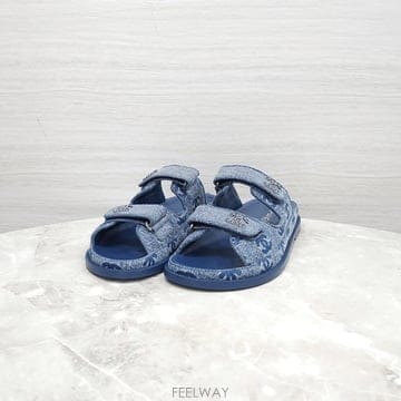 샤넬 벨크로 샌들 블랙