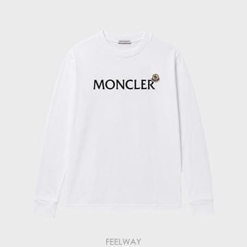 몽클레어 로고 티셔츠 화이트