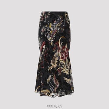 ETRO [D14]��Ʈ�� 66497X0813 BLACK ���� ��ĿƮ ġ�� Etro Midi Skirt[D14]��Ʈ�� 66497X0813 BLACK ���� ��ĿƮ ġ�� Etro Mid