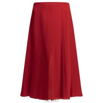 Valentino [V90]�߷�Ƽ�� 9B3RAF681MHR9M ���� ��ĿƮ ġ�� Flared midi skirt in silk[V90]�߷�Ƽ�� 9B3RAF681MHR9M ���� ��ĿƮ ġ�� Flared m